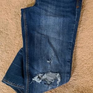 Distressed old navy blue Rockstar jeans